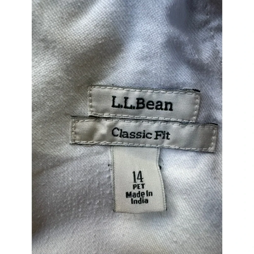 LL Bean Cargo Pants Womens 14 PET Khaki Classic Fit Elastic Waist 282466 Utility